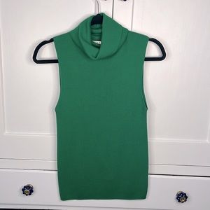 Green sleeveless turtleneck worn once
